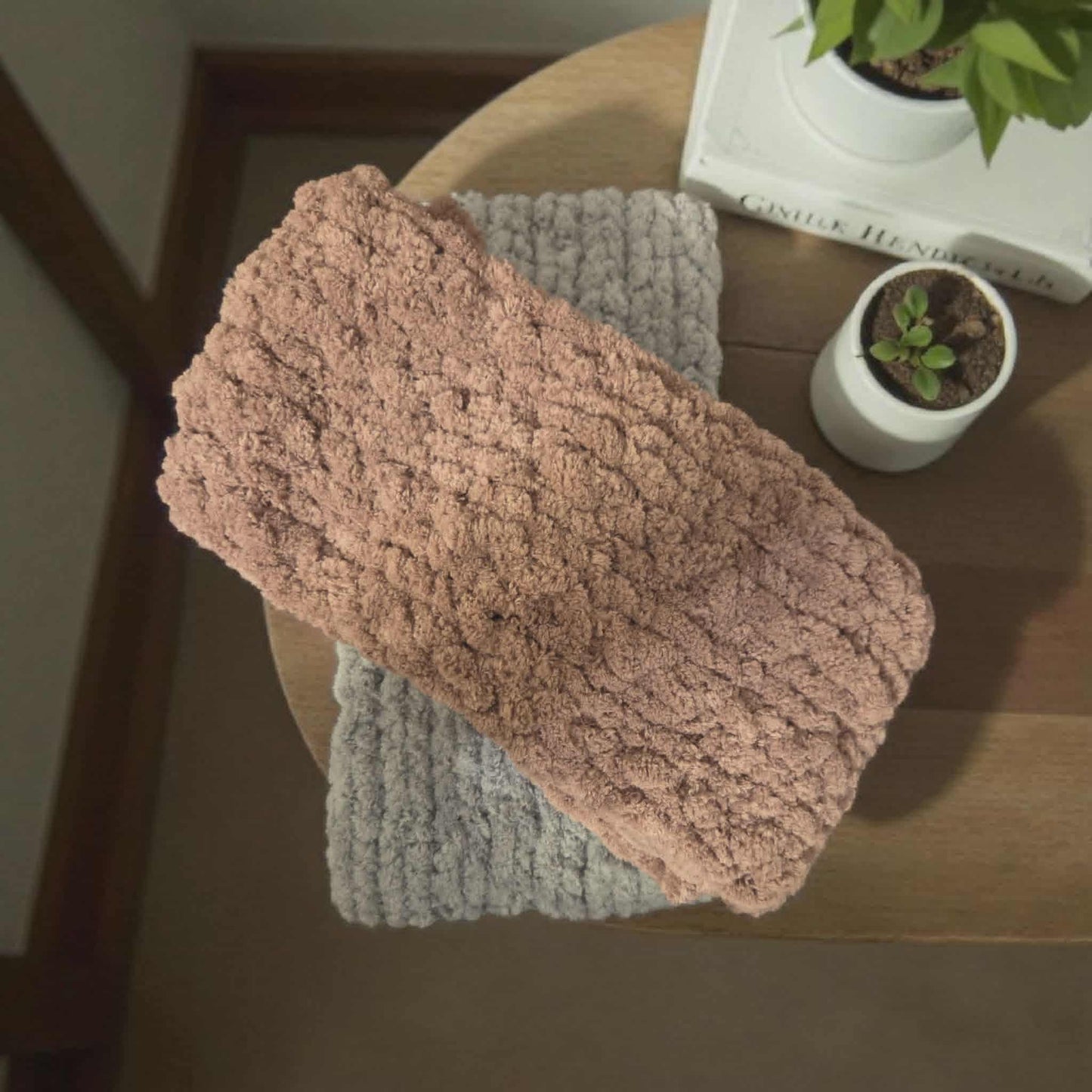 Peach and Beige Scarf