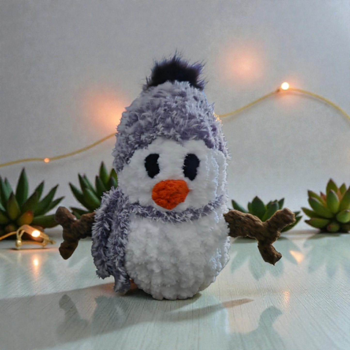 Cozy Pom-Pom Snowman Plush