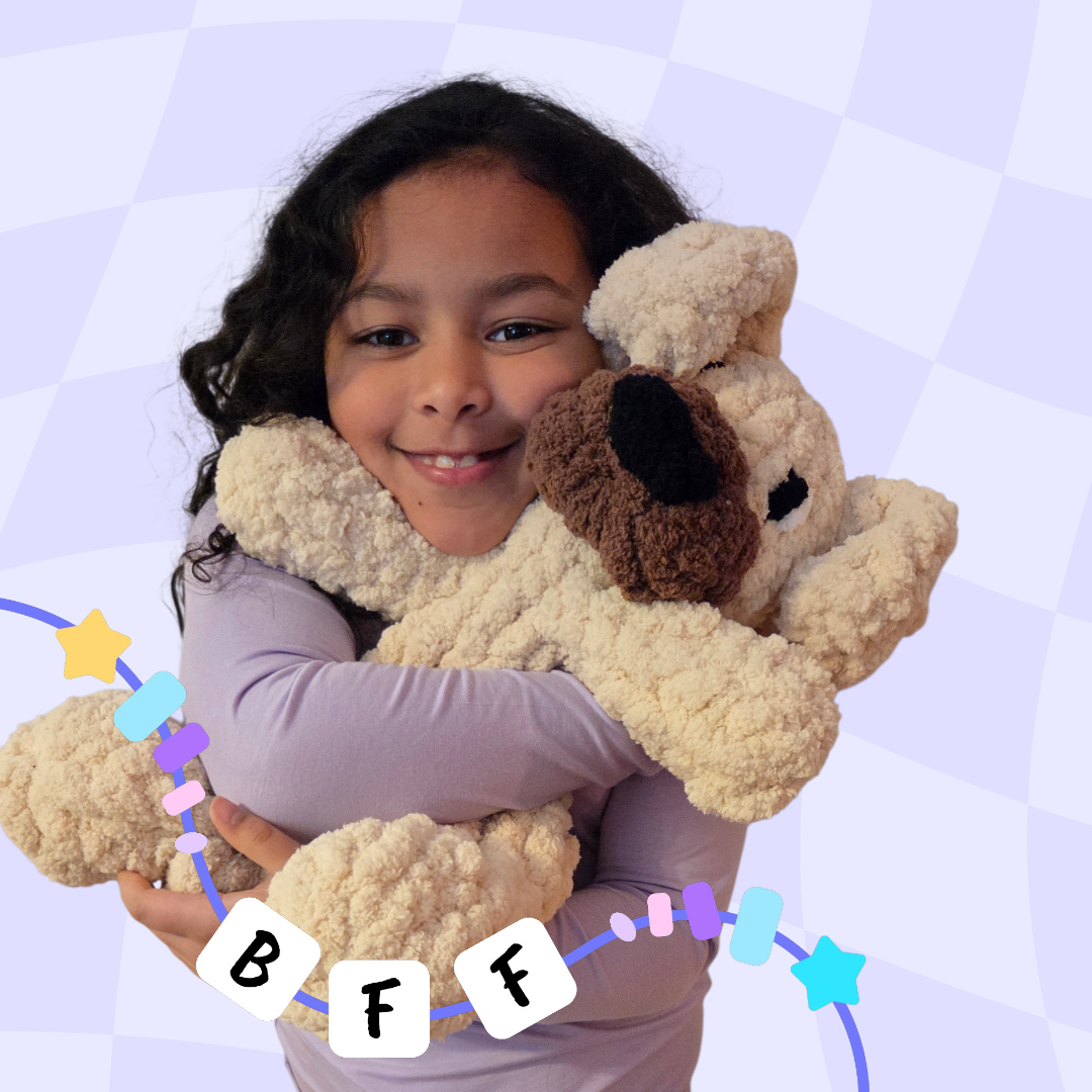 Puppy Snuggle Plush – Hand-Knit & Heart-Made