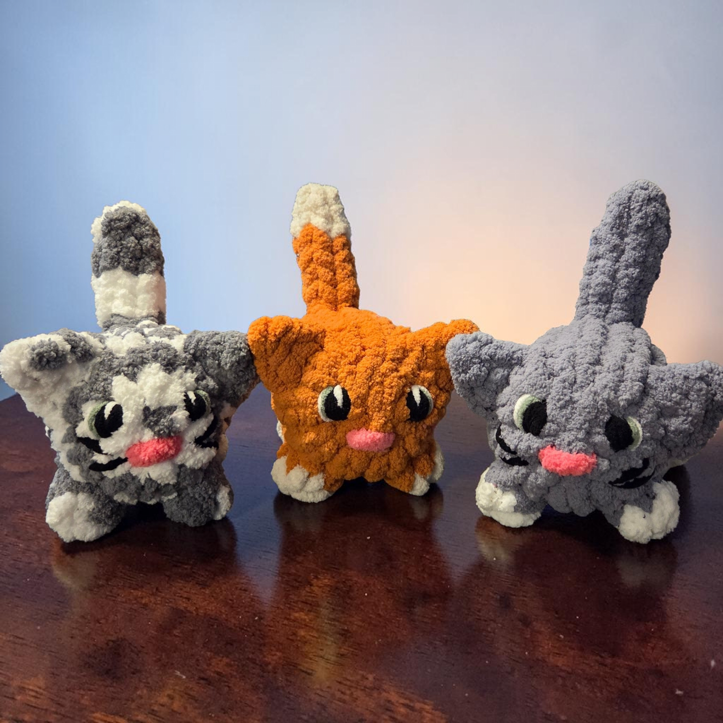 Chunky Finger Knit Cat Loaf – Handmade Plush Kitty – Soft Stuffed Animal Decor – Unique Gift for Cat Lovers