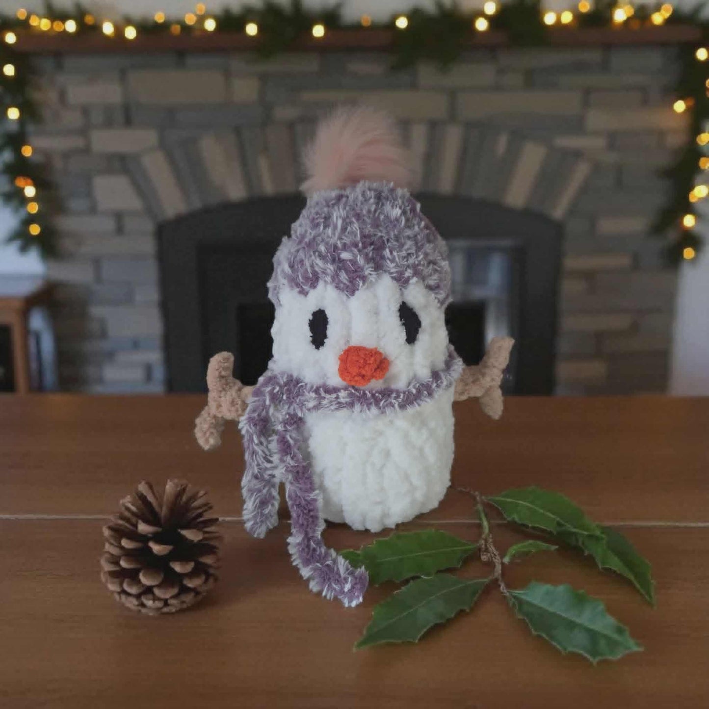 Cozy Pom-Pom Snowman Plush