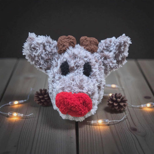 Hand Knit Holiday Reindeer