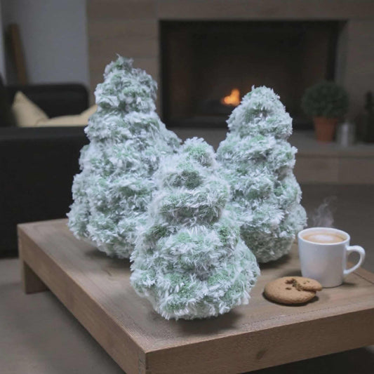 Soft Hand-knit Trees