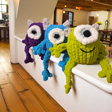 Hand-Knit Plush Monsters
