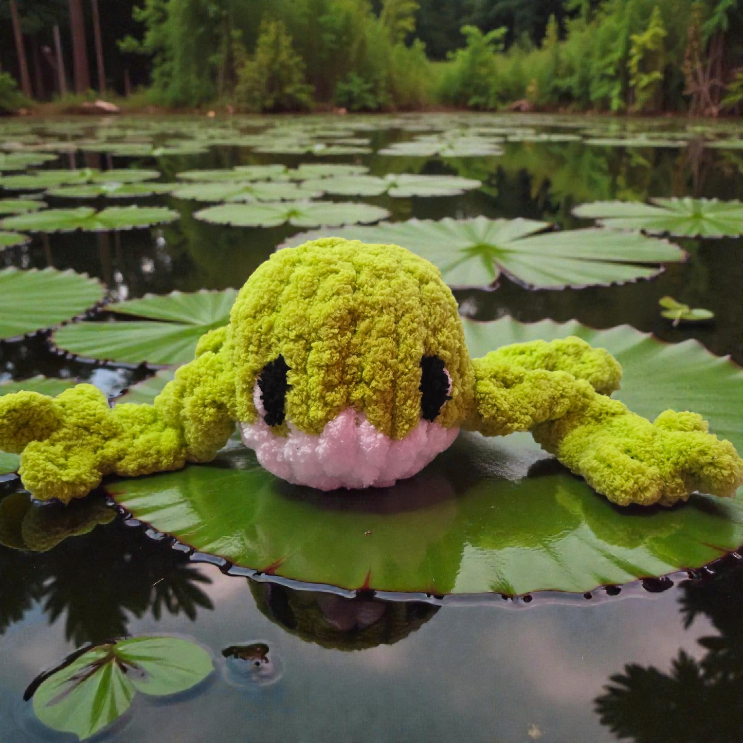 Froggy Finger‑Knit Plush