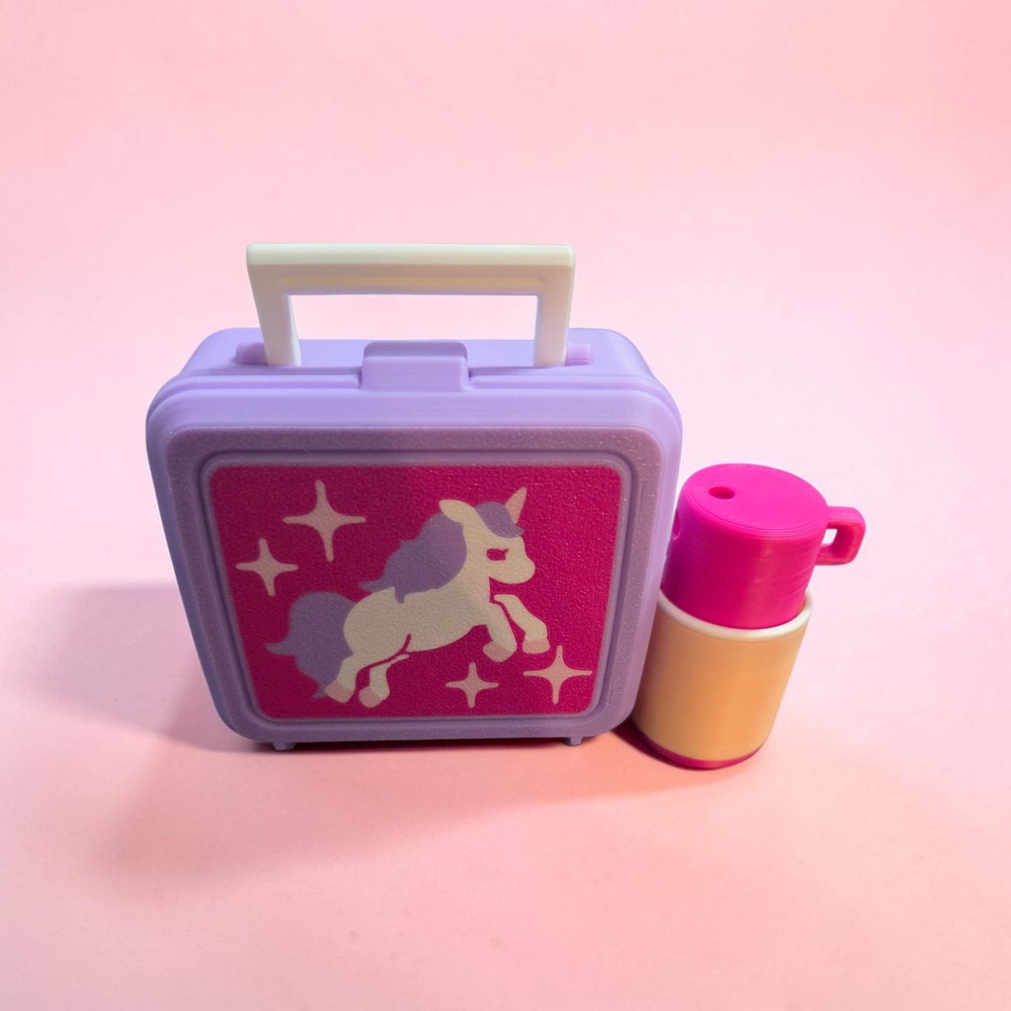 3D Printed Mini Retro Lunchbox Set - Custom Tiny Food Options - Groovy Miniature Desk Toy