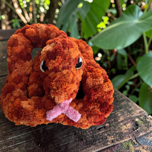 Large 3ft Chunky Finger Knit Snake – Handmade Chenille Fidget Plush, Soft Sensory Pet, Unique Toy Snake