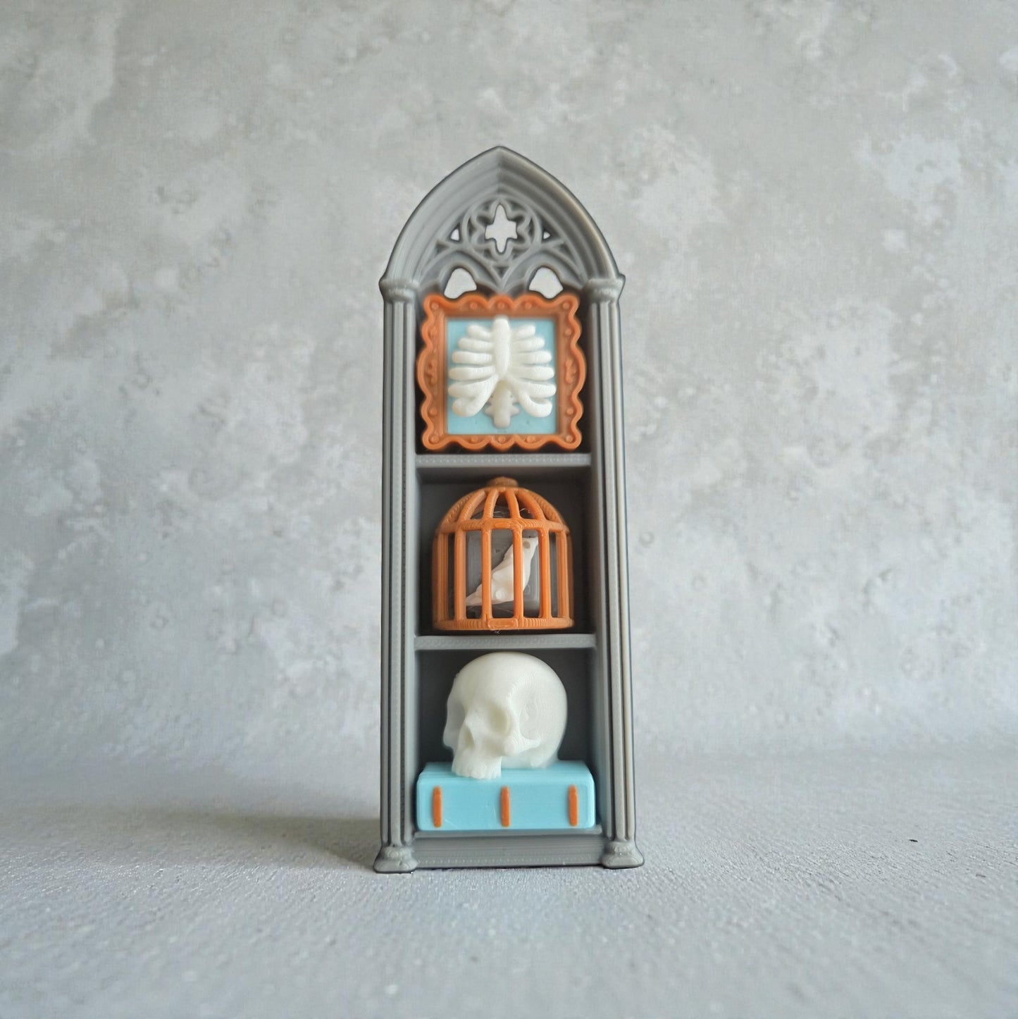 Gothic Library Fidget Clicker - 3D Printed Curiosity Cabinet - Macabre Desk Toy for Dark Academia & Oddities Lovers