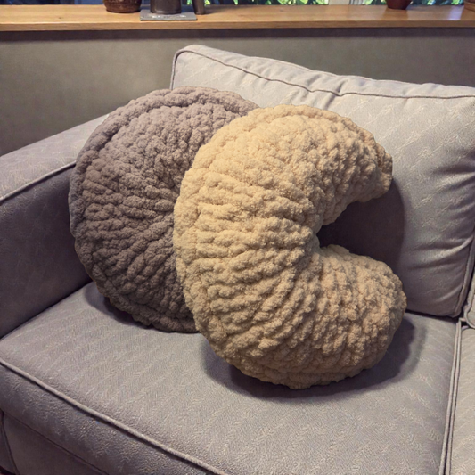 Hand Knit Moon & Star Knit Pillows | Cozy Nursery and Home Decor -Available as a Set or Individually