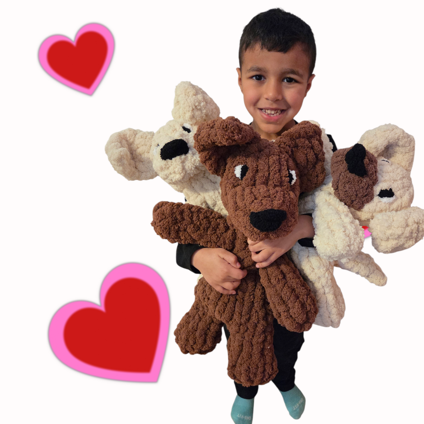 Puppy Snuggle Plush – Hand-Knit & Heart-Made