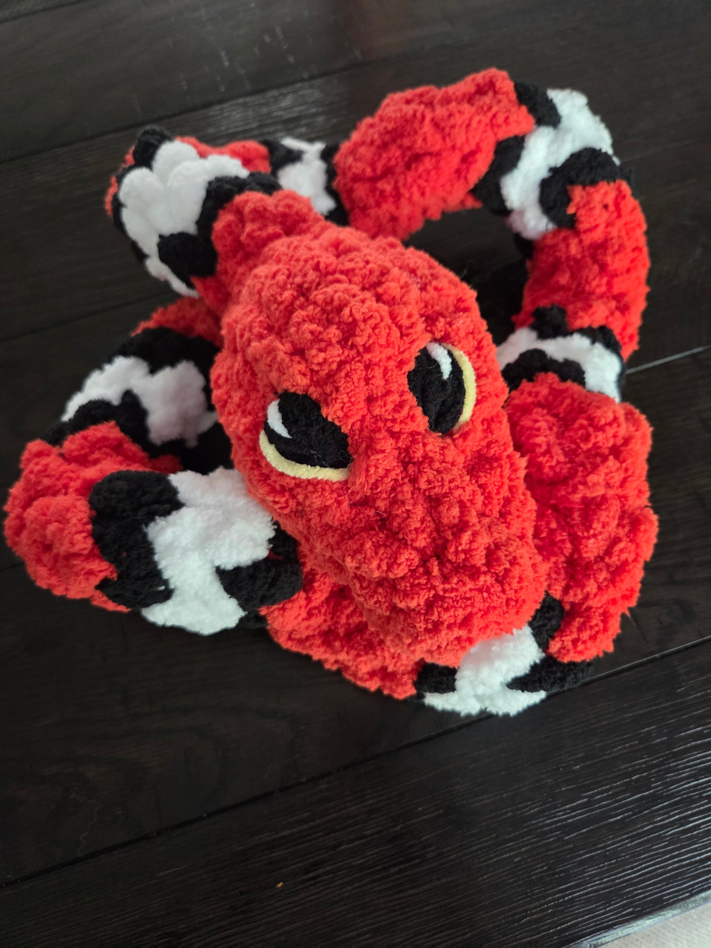 Large 3ft Chunky Finger Knit Snake – Handmade Chenille Fidget Plush, Soft Sensory Pet, Unique Toy Snake
