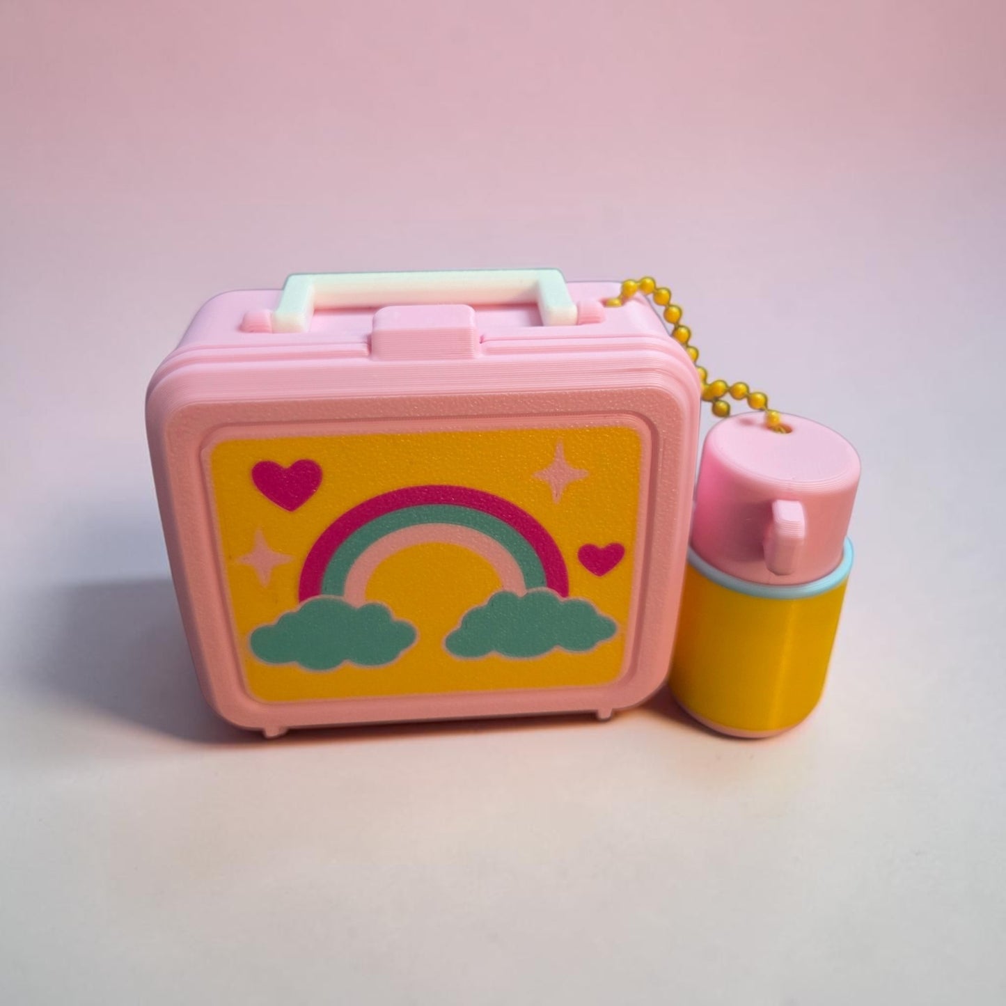 3D Printed Mini Retro Lunchbox Set - Custom Tiny Food Options - Groovy Miniature Desk Toy