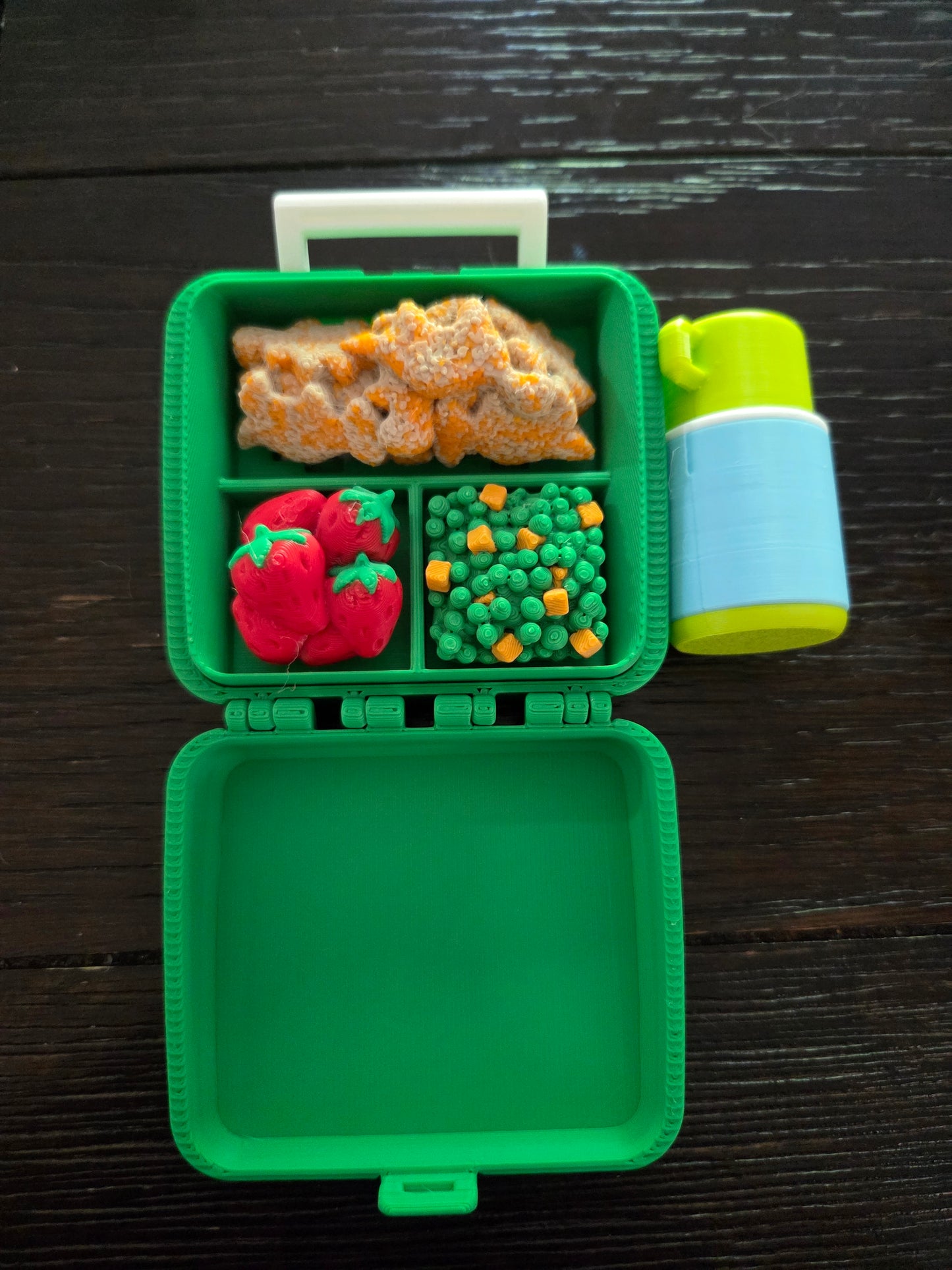3D Printed Mini Retro Lunchbox Set - Custom Tiny Food Options - Groovy Miniature Desk Toy