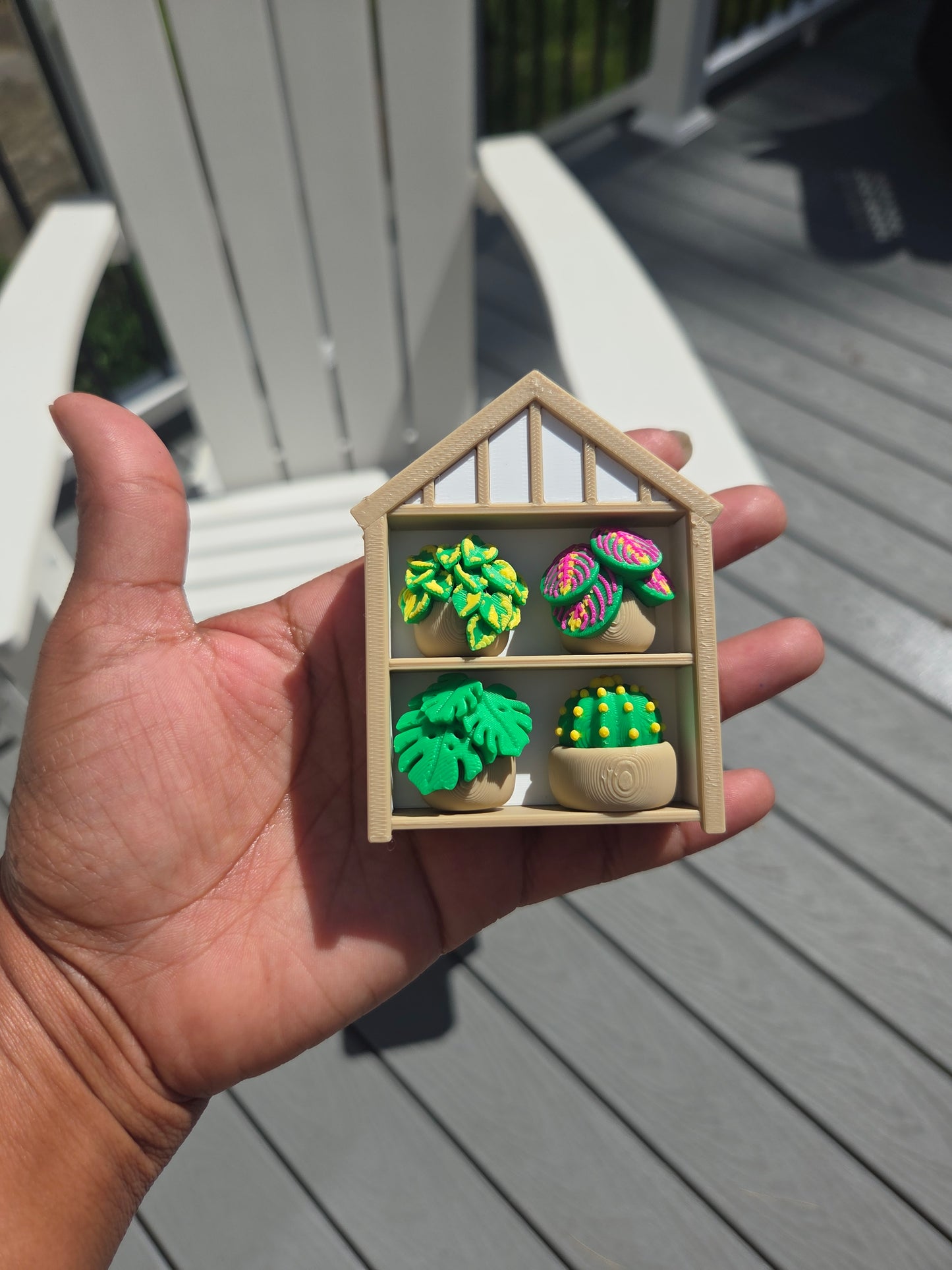 Potted Plant Shelf Fidget Clicker | 3D Printed Mechanical Switch ASMR | Plant Lover & Cottagecore Pocket Toy (2x2 or 3x2 Grid)