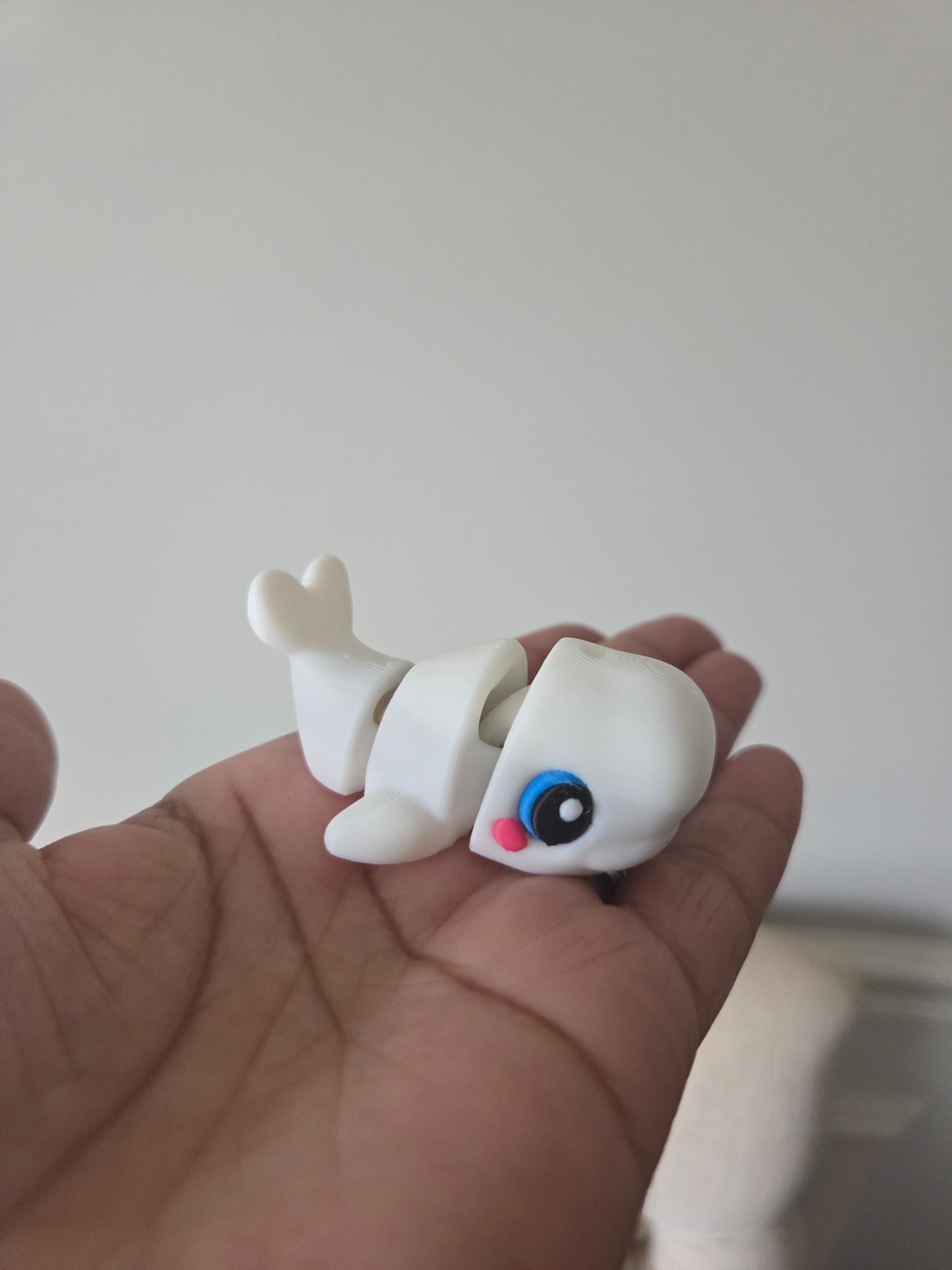 Articulated Beluga Whale Fidget & Desk Pet