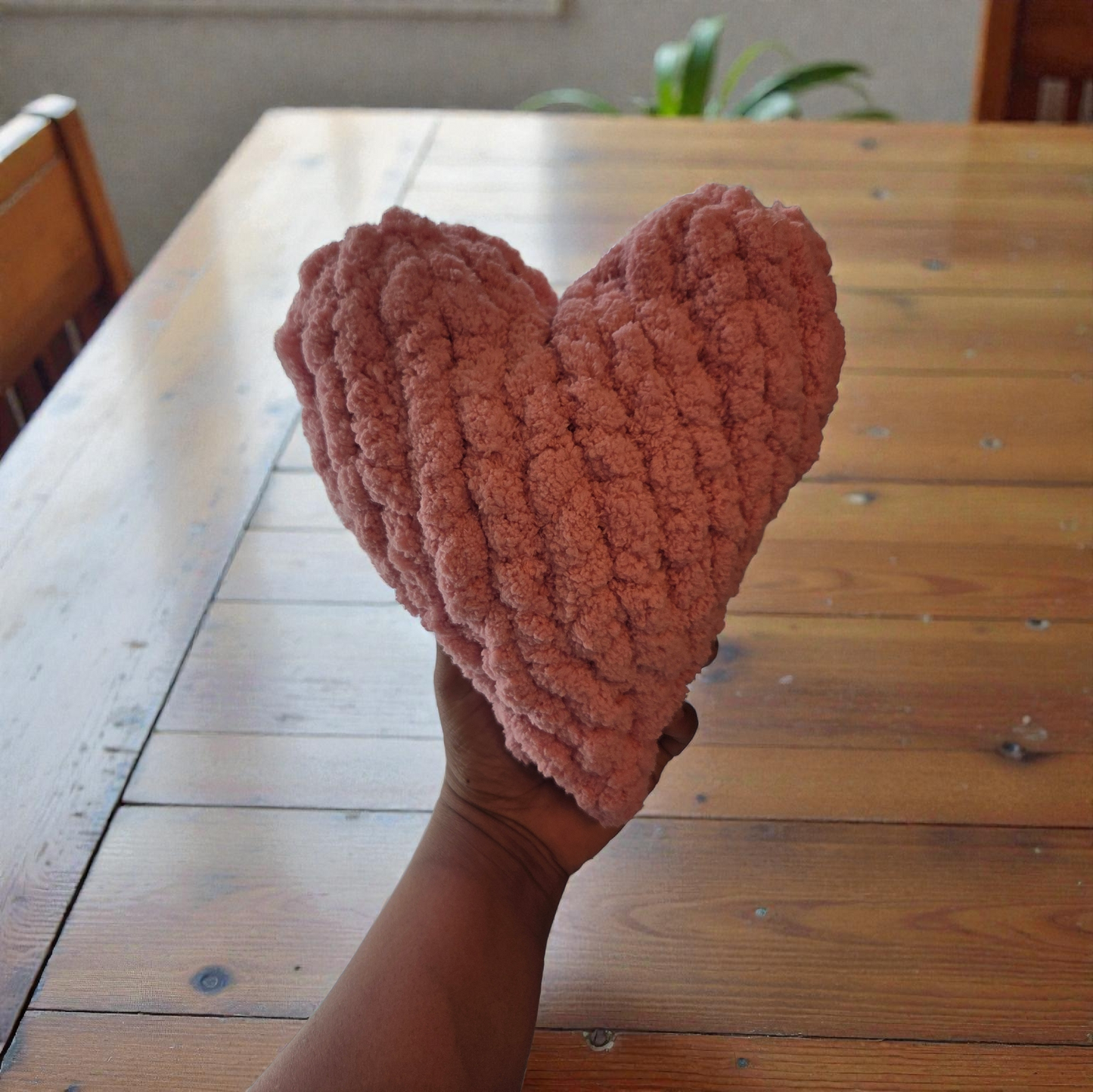 Hand Knit Heart – Small Knit Heart Gift – Cozy Home Decor