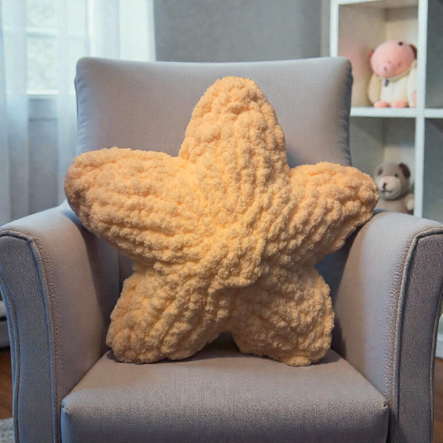 Hand Knit Moon & Star Knit Pillows | Cozy Nursery and Home Decor -Available as a Set or Individually