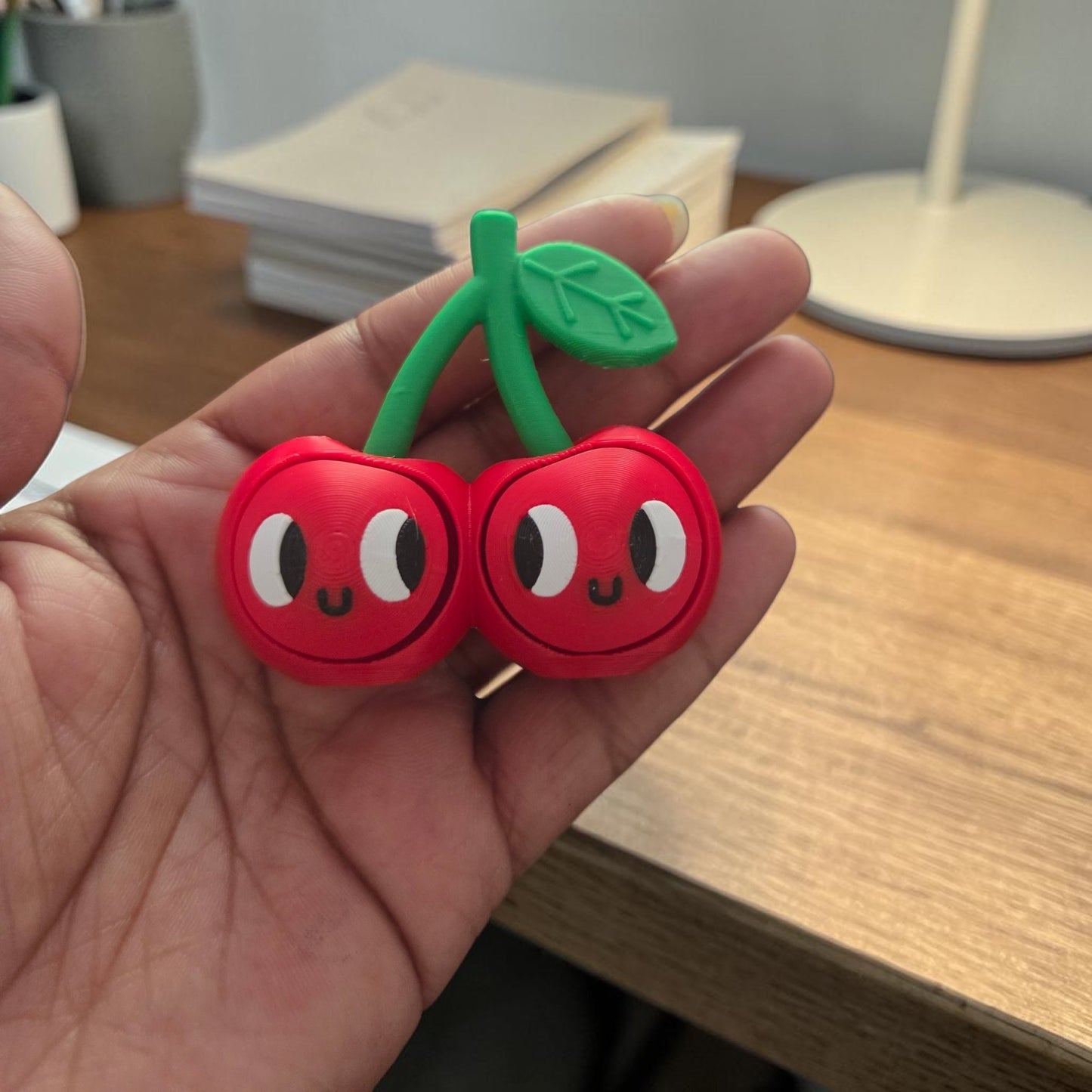 Cherry Clicker Toy | 3D Printed Cute Cherry Desk Buddy | Satisfying ASMR Sound Fidget, Cute Gift