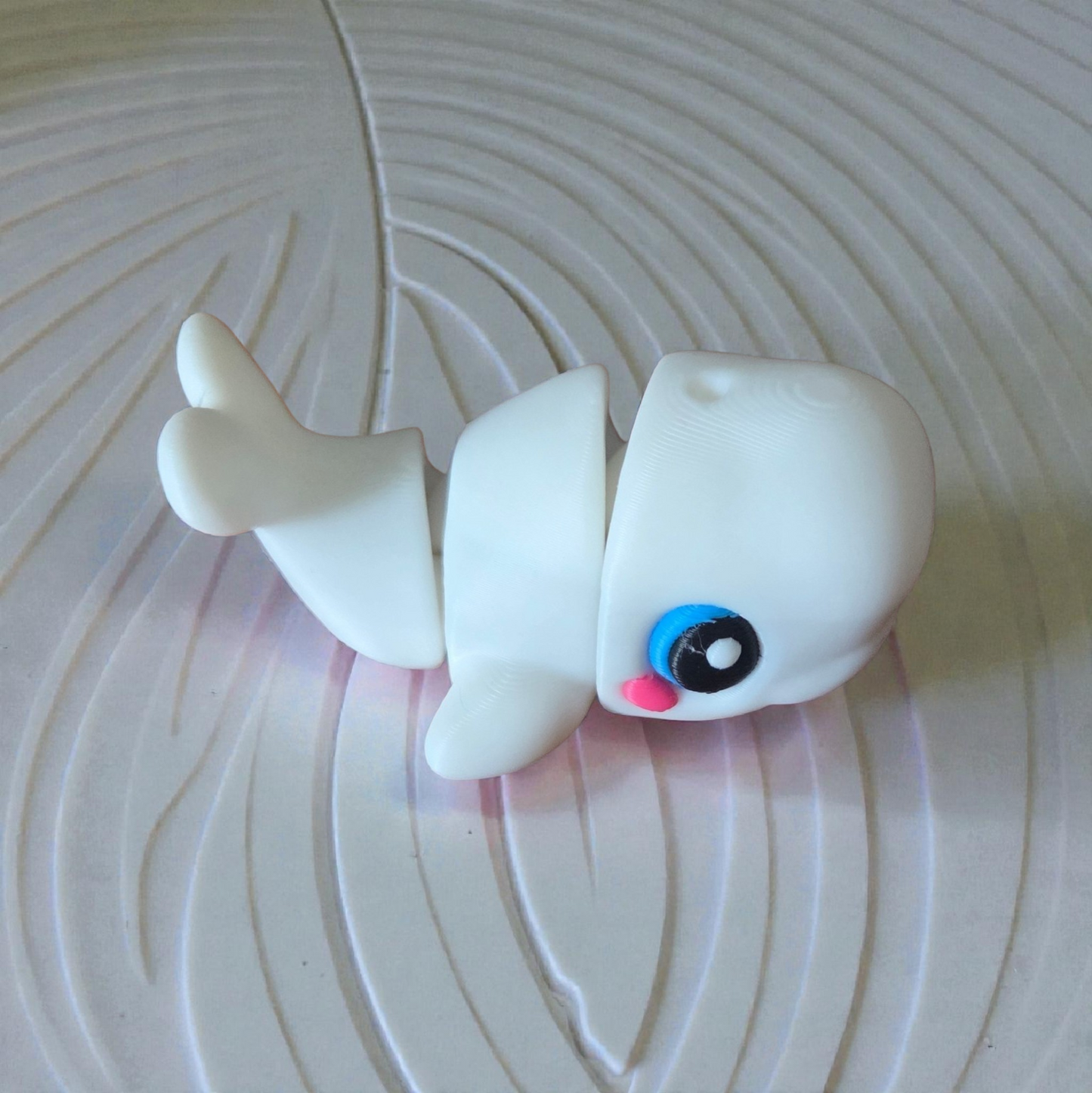 Articulated Beluga Whale Fidget & Desk Pet